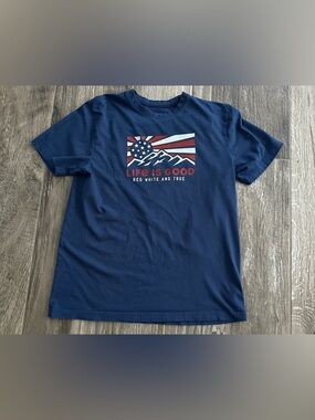 Life is Good Navy 'Red White and True' Graphic Tee